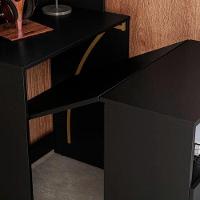 Armário Multifuncional Com Escrivaninha Retrátil Duo Preto - Kits Paraná - 5