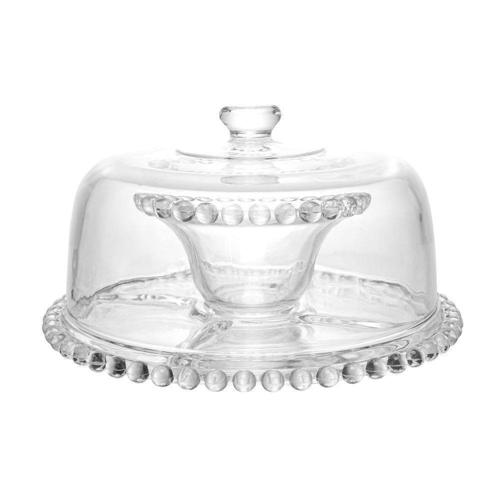 Boleira De Cristal Com Pé E Tampa Pearl 31 Cm Wolff - 3