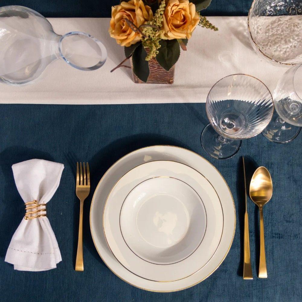 Faqueiro 30 Peças Aço Inox Berna Dourado Wolff - 8