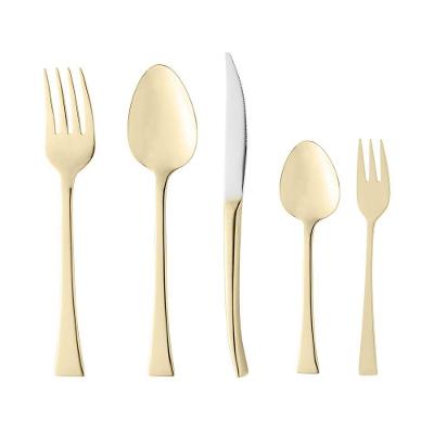 Faqueiro Berna 30 Peças Aço Inox Acabamento Dourado para Jantar Wolff