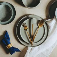 Faqueiro 30 Peças Aço Inox Berna Dourado Wolff - 7