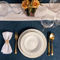 Faqueiro 30 Peças Aço Inox Berna Dourado Wolff - 8