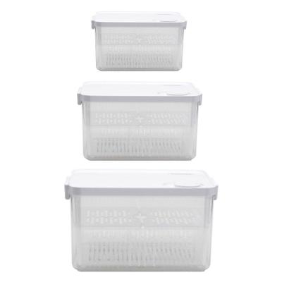 Kit 03 Potes Organizadores De Geladeira Organizzare Com Controle De Umidade Tramontina