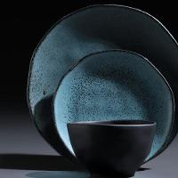 Conjunto Com 04 Travessas Oval Rasa Orgânico Night Sky Porto Brasil - 9