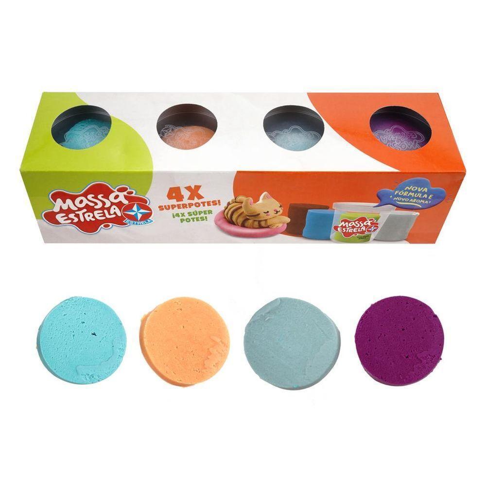 Massinha De Modelar 4x Super Potes - Brinquedos Estrela - 4