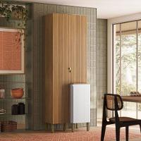 Armário Paneleiro Duplo Art 6009 Freijó ártico Riscatto - Kits Paraná - 4