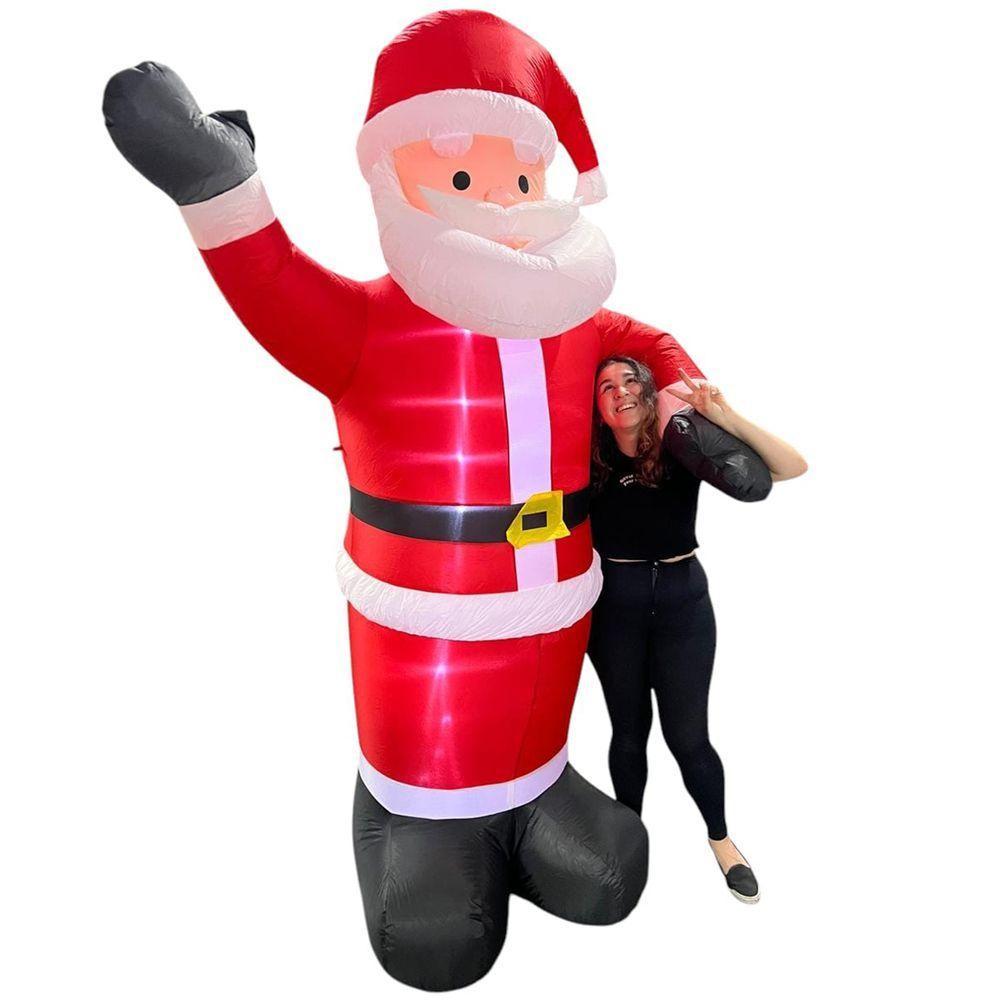 Papai Noel De Natal Gigante Inflavel 2,40 Metros Natalino Decorativo - 2