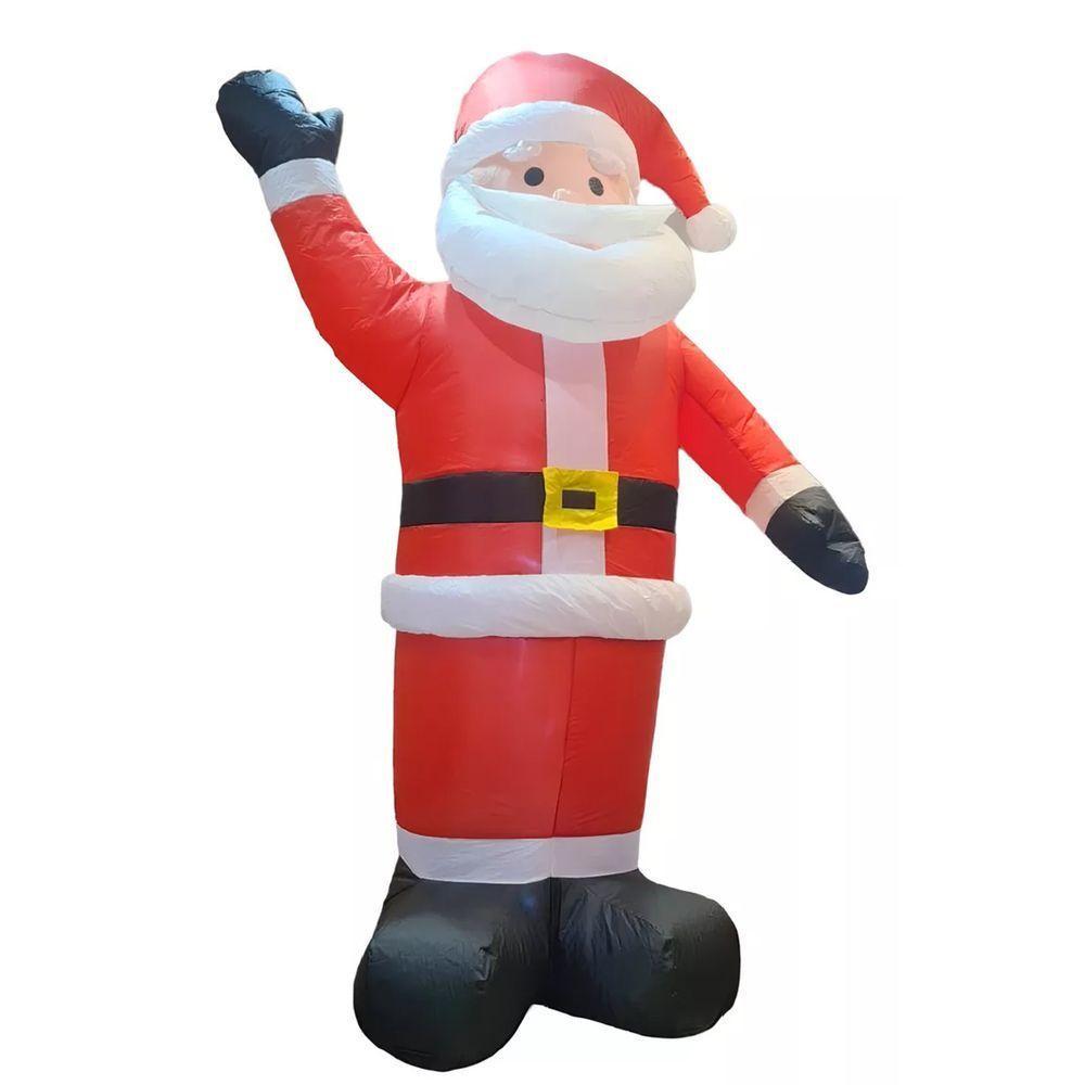 Papai Noel De Natal Gigante Inflavel 2,40 Metros Natalino Decorativo - 5