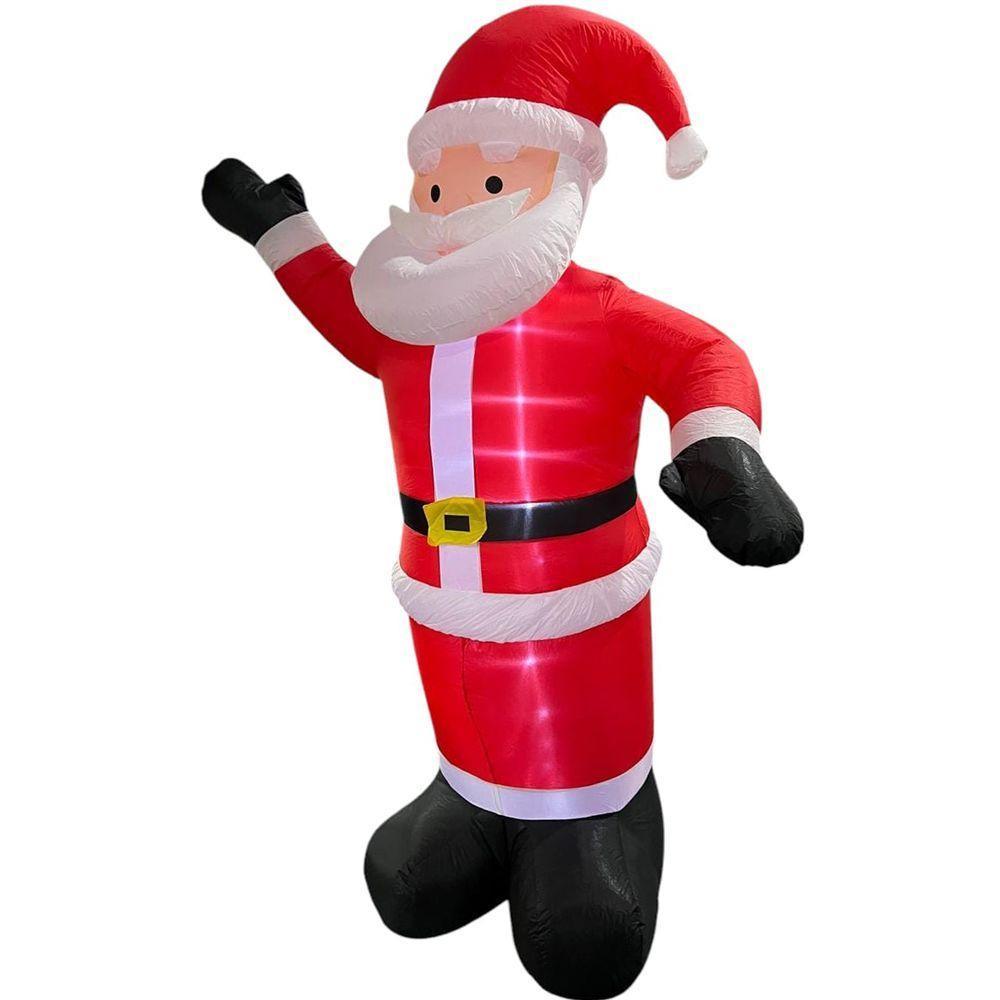 Papai Noel De Natal Gigante Inflavel 2,40 Metros Natalino Decorativo - 8