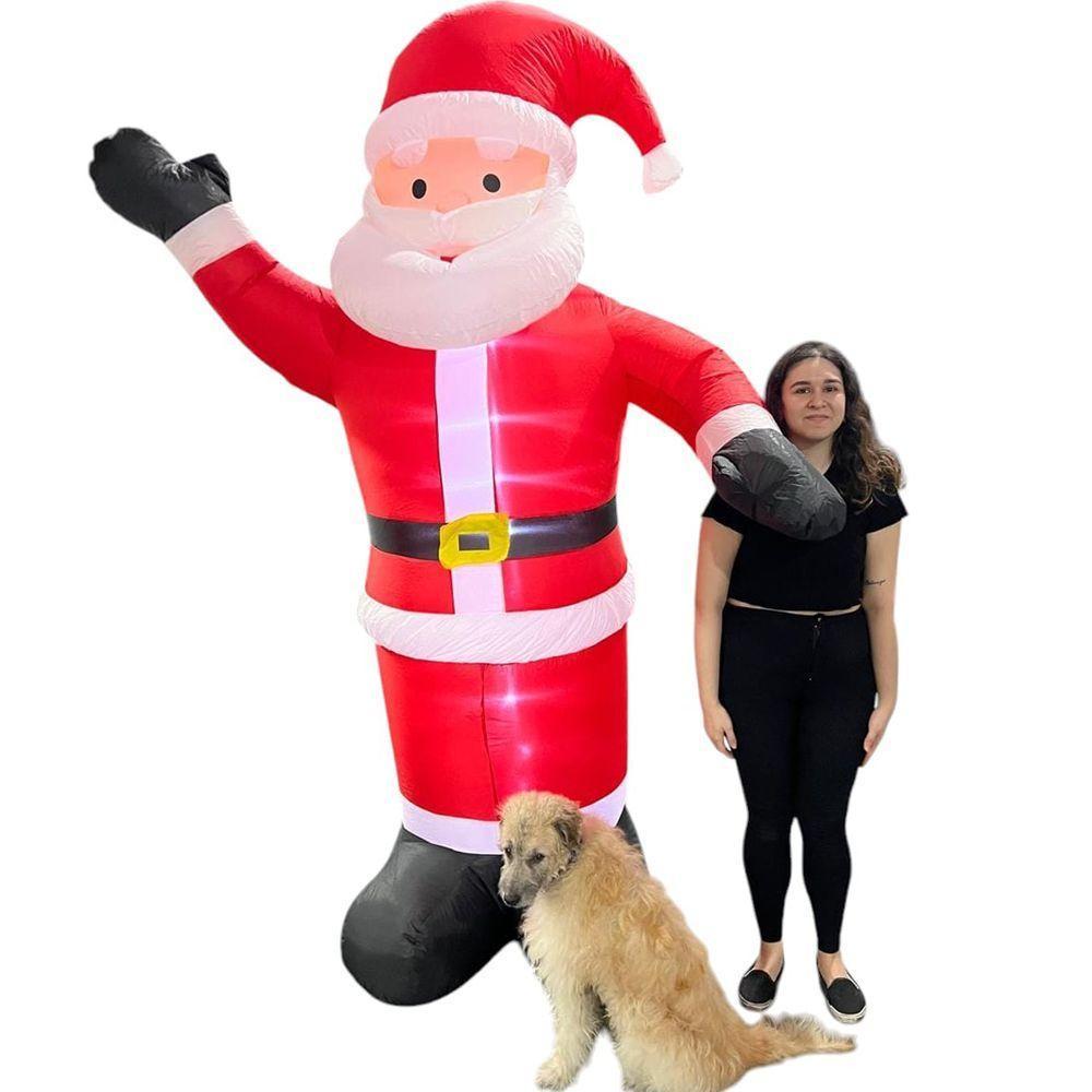 Papai Noel De Natal Gigante Inflavel 2,40 Metros Natalino Decorativo - 10