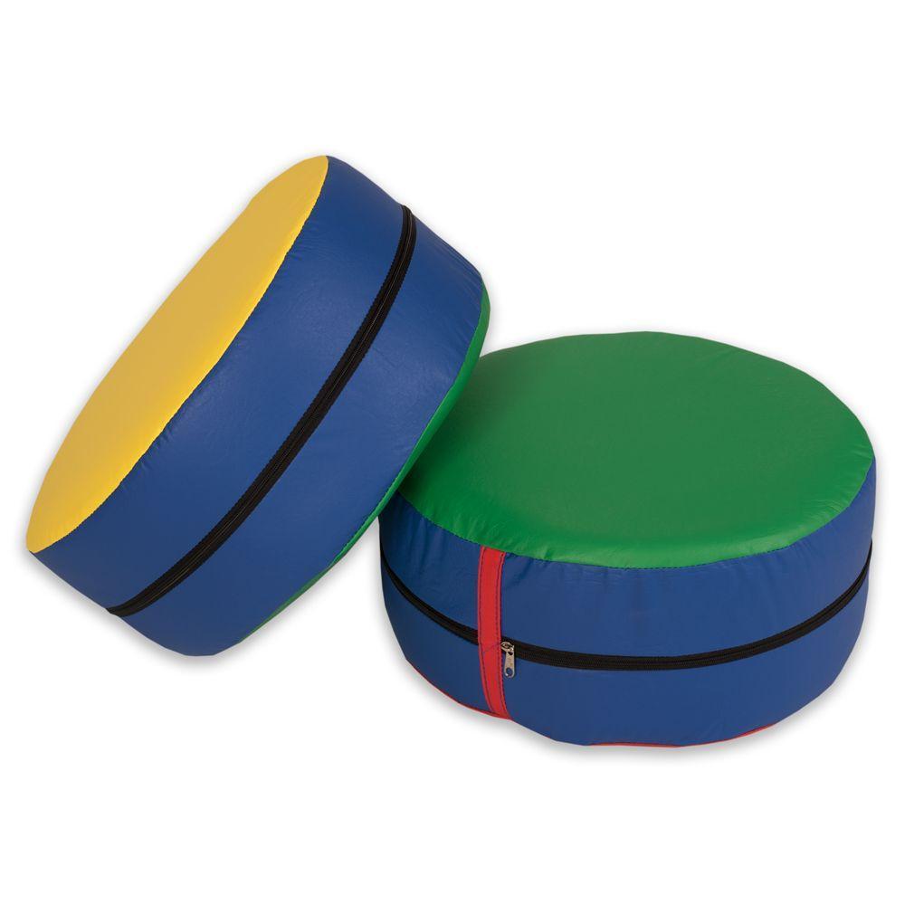 Almofada Redonda Espuma Maciça 26cmx15cm com Ziper - 1