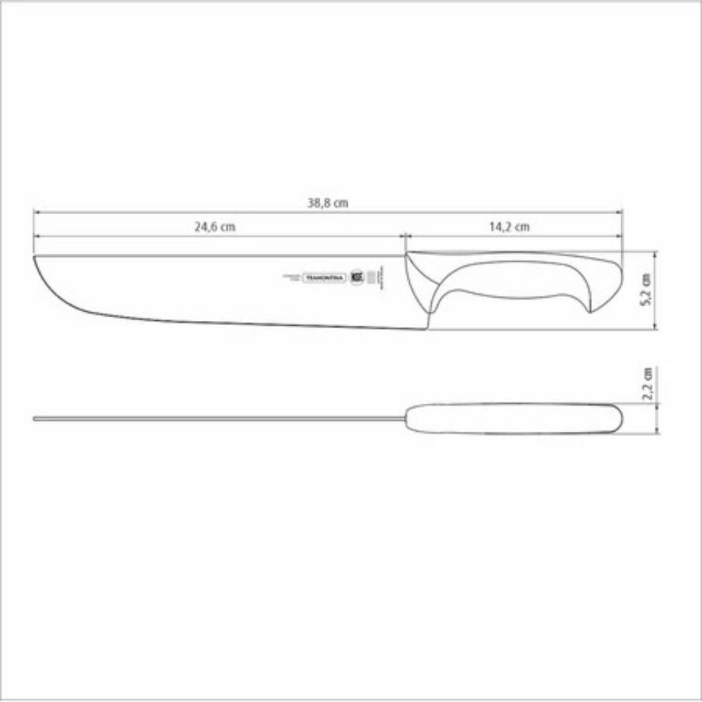 Faca Carne 10 Inox Cabo Branco Premium 24475-180 - Tramontina - 2