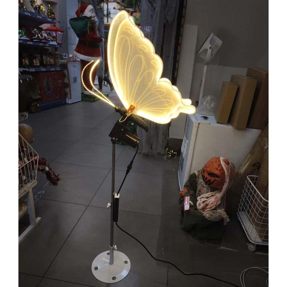 Borboleta Led Com Movimento Decoraçao Natal Bate Asa Casamento Festa Evento Enfeite Sofisticado Festividades - 2