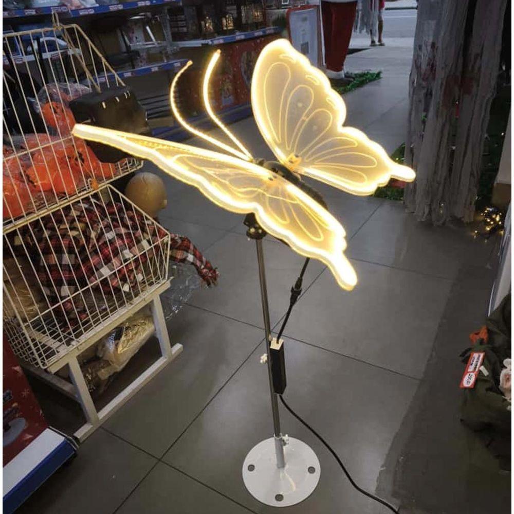 Borboleta Led Com Movimento Decoraçao Natal Bate Asa Casamento Festa Evento Enfeite Sofisticado Festividades - 3