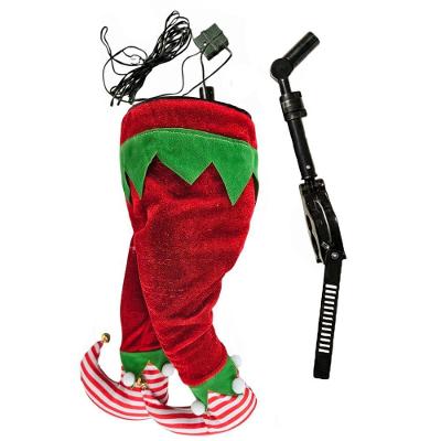 Pernas Duende Natal Arvore Elfo Natalino Movimento Flexivel Chuta Decoraçao Janela Porta Loja Vitrine Cenario Festa