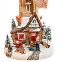 Cenario Moinho De Vento Natal Natalino Giratorio Arvore Musical Led Neve Fazenda Enfeite Fim De Ano Festa Som Celebraçao