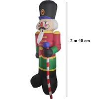 Boneco Quebra Nozes Inflavel Gigante 2m40cm Natal Led Chumbo Natalino - 3