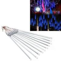 Cascata Pisca Pisca Chuva De Neve Natal 8 Tubos Azul 320 Leds Natalino - 1