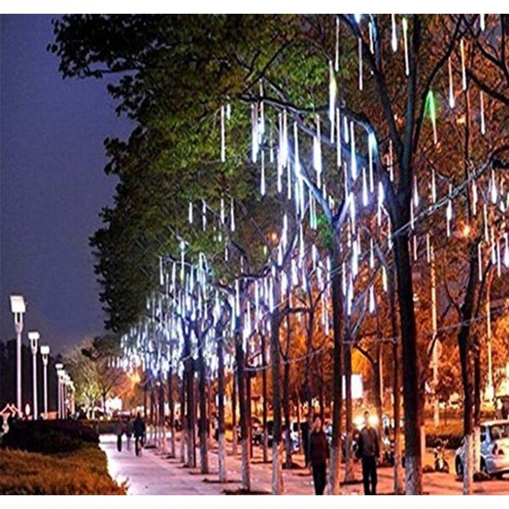 Tubo Cascata Pisca Pisca Natal Queda De Neve Snow Fall 96 Leds Meteoro - 2