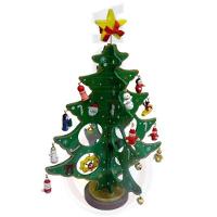 Mini Arvore De Natal Enfeite 24 Pcs Natalino Madeira Bonecos (919) - 3