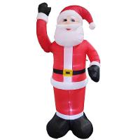 Papai Noel Inflavel Eletrico Natal Com Braço Mecanico Gigante 2.40 Metros Led Luz Decoração Natalino Festas Fim De Ano - 1