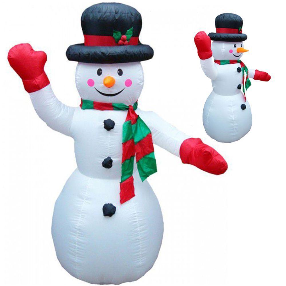 Boneco De Neve Natal Natalino 1 Metros E 80 Cm Inflavel Decoracao - 1