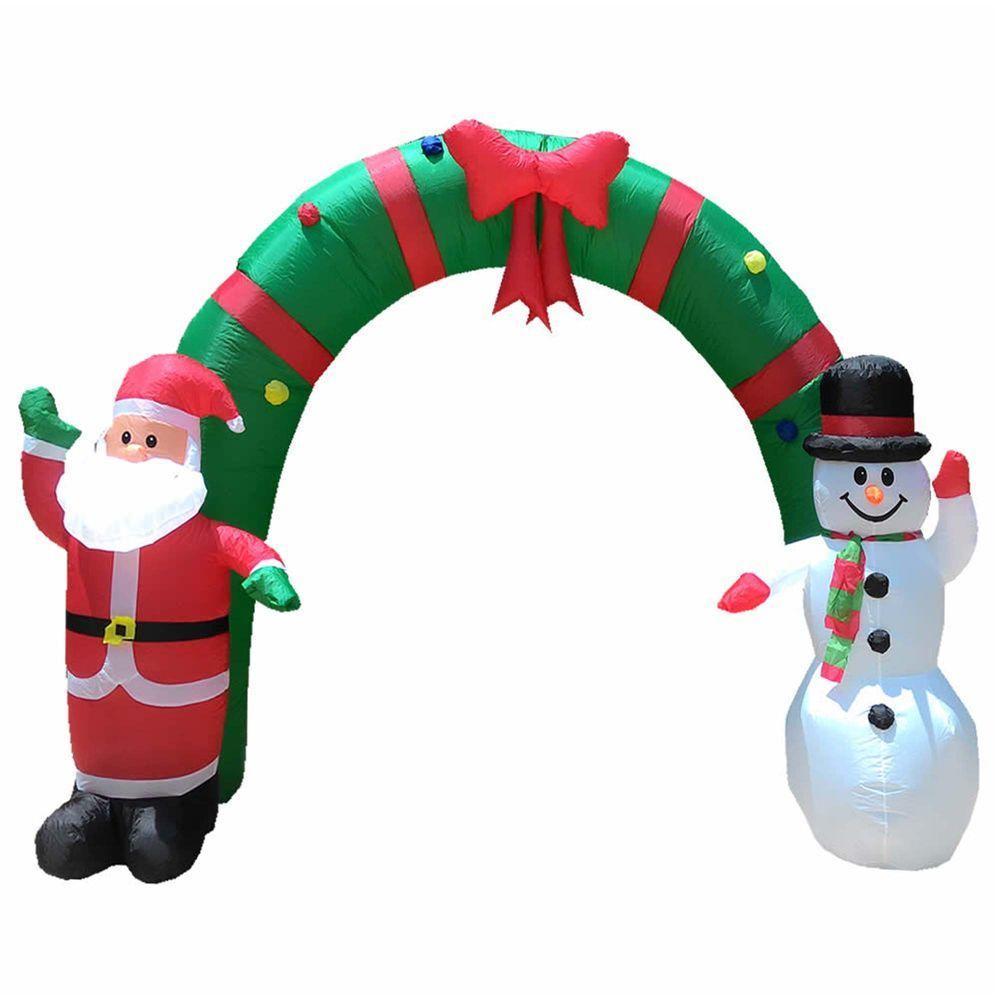 Papai Noel Natal Boneco De Neve Inflavel Em Arco Natalino 255m Altura Festas Final De Ano - 1