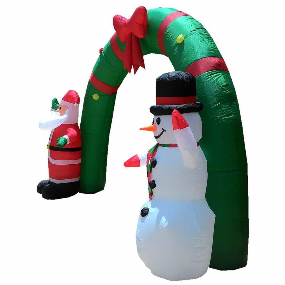 Papai Noel Natal Boneco De Neve Inflavel Em Arco Natalino 255m Altura Festas Final De Ano - 5