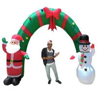Papai Noel Natal Boneco De Neve Inflavel Em Arco Natalino 255m Altura Festas Final De Ano