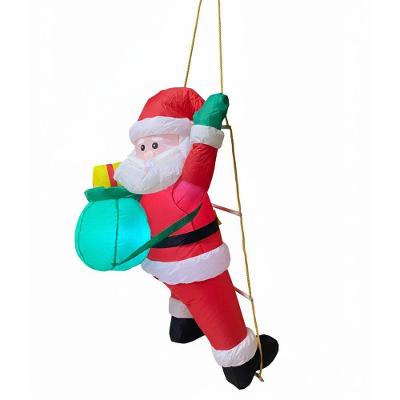 Papai Noel Inflavel Escada Natal Escalada Natalina Janela Porta Enfeite Decoraçao Casa Loja Shopping Vitrine Comercio