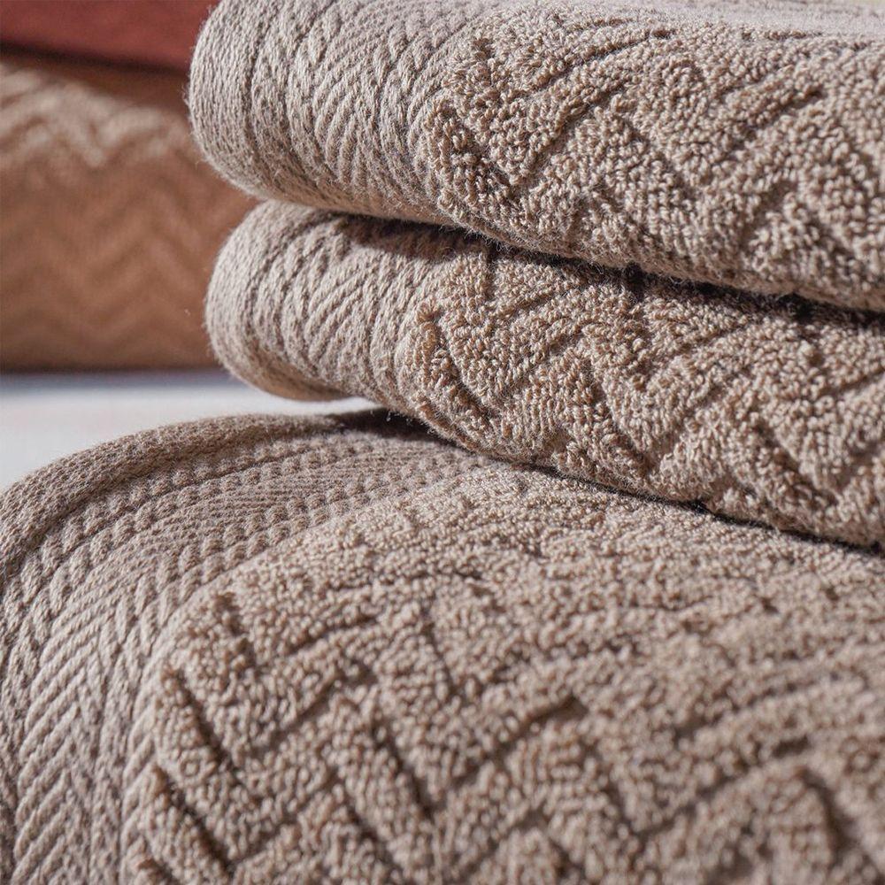 Toalha De Rosto Dubai 100% Algodão 450g-m² 50x80cm Tessi Marrom - 2