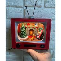 Enfeite Televisao Natal Papai Noel Arvore Natalina Decoraçao Musica Som Led Iluminaçao Mesa Recepçao Casa Fim De Ano