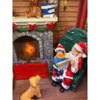 Enfeite Televisao Natal Papai Noel Arvore Natalina Decoraçao Musica Som Led Iluminaçao Mesa Recepçao Casa Fim De Ano - 5