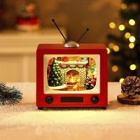 Enfeite Televisao Natal Papai Noel Arvore Natalina Decoraçao Musica Som Led Iluminaçao Mesa Recepçao Casa Fim De Ano - 10