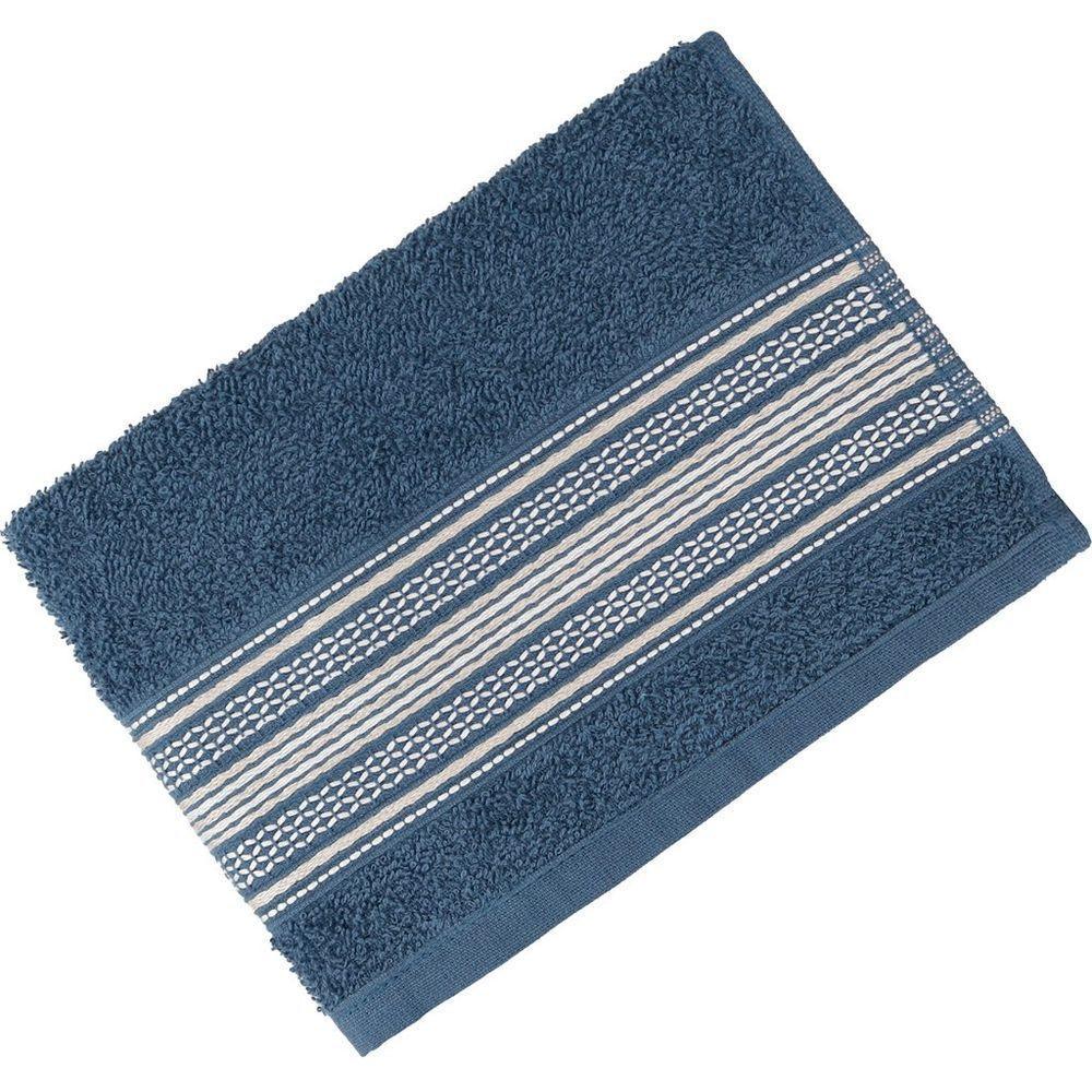 Jogo De Toalhas Banho E Rosto Rubi 280g-m² 98% Algodão Atlântica Azul Estrelar - 3