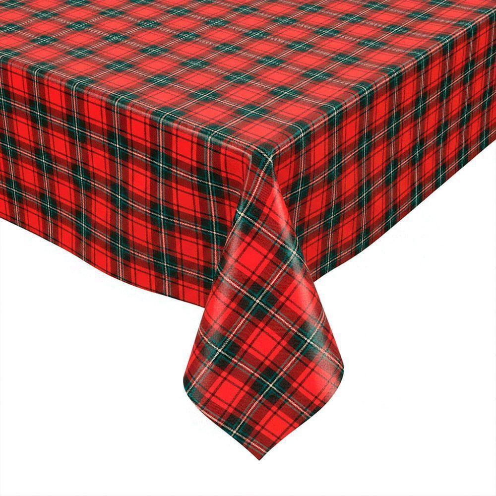 Toalha Pronta Glitter Natal Xadrez 1.40x2.20m - Uzoo Toalha Pronta Glitter 1.40x2.20m Natal Xadrez 6340a - 2