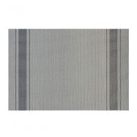 Jogo Americano Textilene Casual Faixa 45x30cm - Uzoo Servico Americano Textilene Casual 45x30cm Cinza Preto Stzj210707-1 - 1