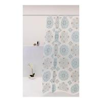 Coina Box Peva Círculos Cinza E Azuis 180x160cm - Uzoo Cortina Box Peva 1.80x1.60m Circulos Azuis-cinza 818957 - 1