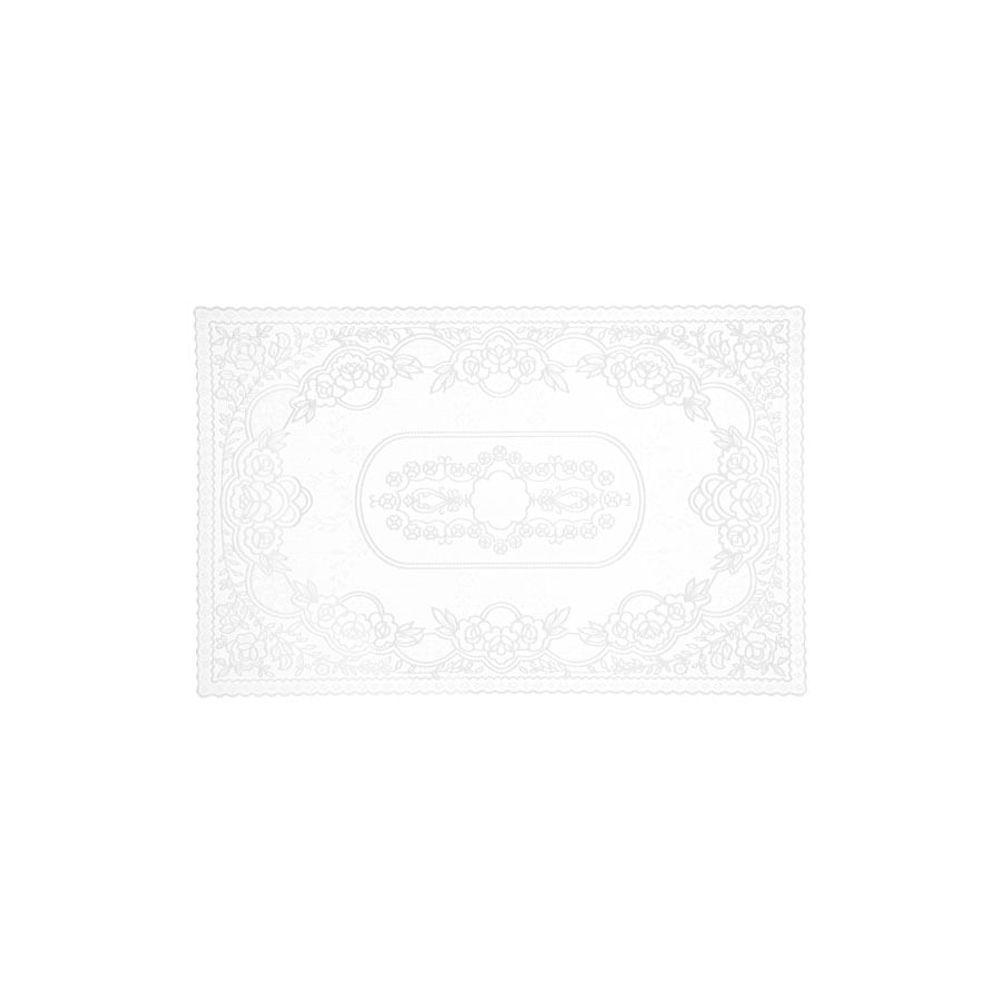 Jogo Americano Crochê Branco 45x30cm - Uzoo Servico Americano Croche 30x45cm Branco Fl-1611 - 1