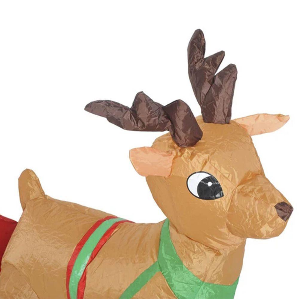 Papai Noel Com Rena Inflavel De Natal Decorativo No Treno - 5