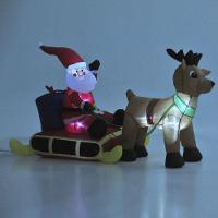 Papai Noel Com Rena Inflavel De Natal Decorativo No Treno - 9