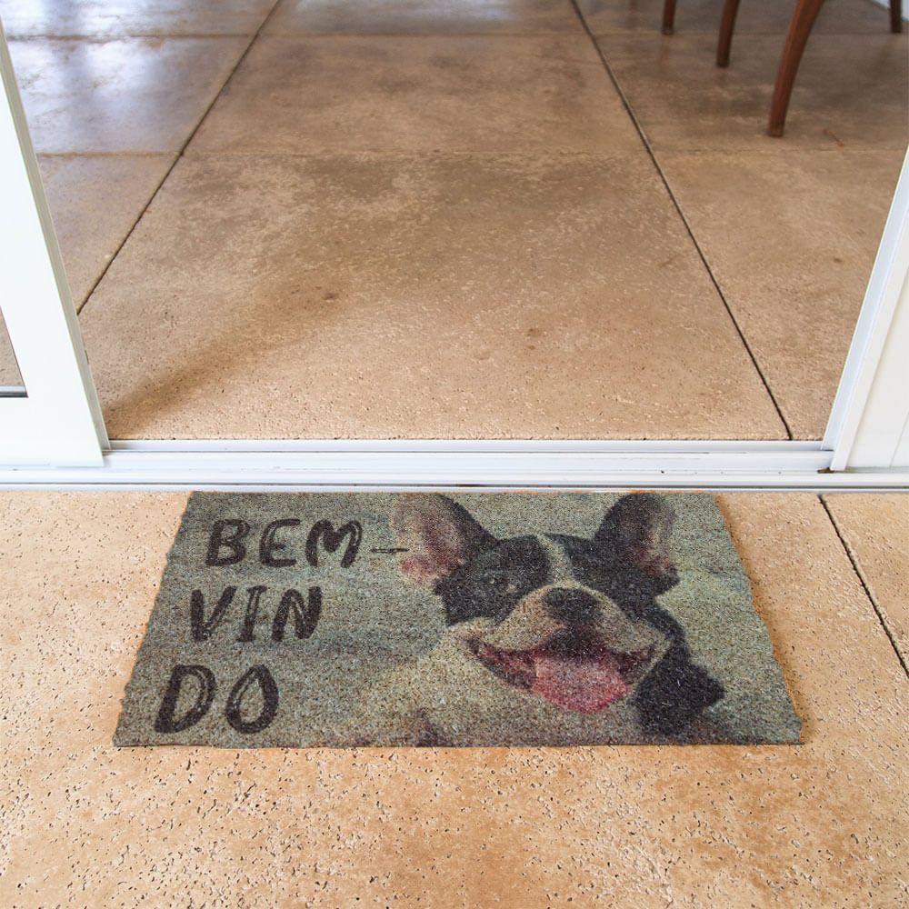 Capacho De Poa Fibra De Coco Digital Buldogue 60x33cm - Uzoo Capacho Fibra De Coco Rt Digital 60x33cm Buldogue - 2