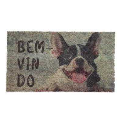 Capacho De Poa Fibra De Coco Digital Buldogue 60x33cm - Uzoo Capacho Fibra De Coco Rt Digital 60x33cm Buldogue