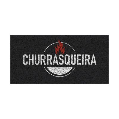 Capacho Vinílico Estampado Churrasqueira 80x40cm - Uzoo Capacho Vinilico Estampado 80x40cm Churrasqueira Fogo Klc03