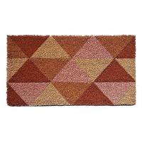 Capacho De Poa Fibra De Coco Triângulos Industrial 60x33cm - Uzoo Capacho Fibra De Coco Rt 60x33cm Triângulos Industrial - 1