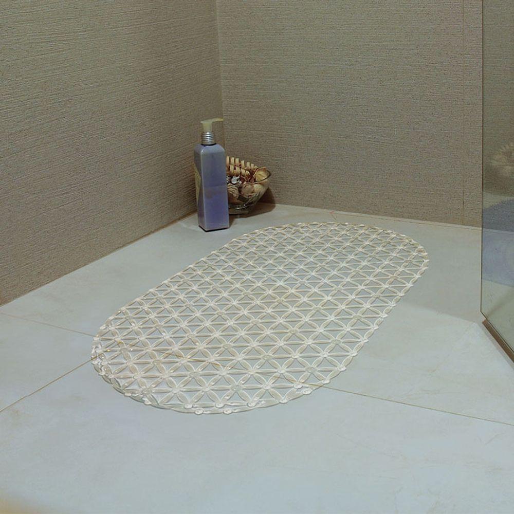 Tapete Antiderrapante De Box Oval Cristal 68x37cm - Uzoo Tapete De Box Oval 68x37 Cm Cristal - 2