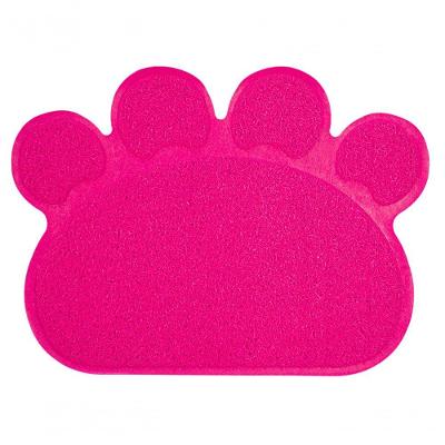 Tapete Pet Comedouro Vinílico Pata Rosa 45x60cm - Uzoo Tapete Pet Vinilico 45x60cm Pata Rosa 3q-p05 P