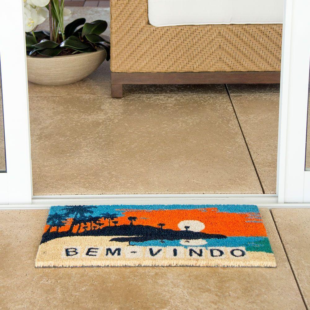 Capacho De Poa Fibra De Coco Bem-vindo 75x45cm - Uzoo Capacho Fibra De Coco Rt 75x45cm Bem-vindo - 2