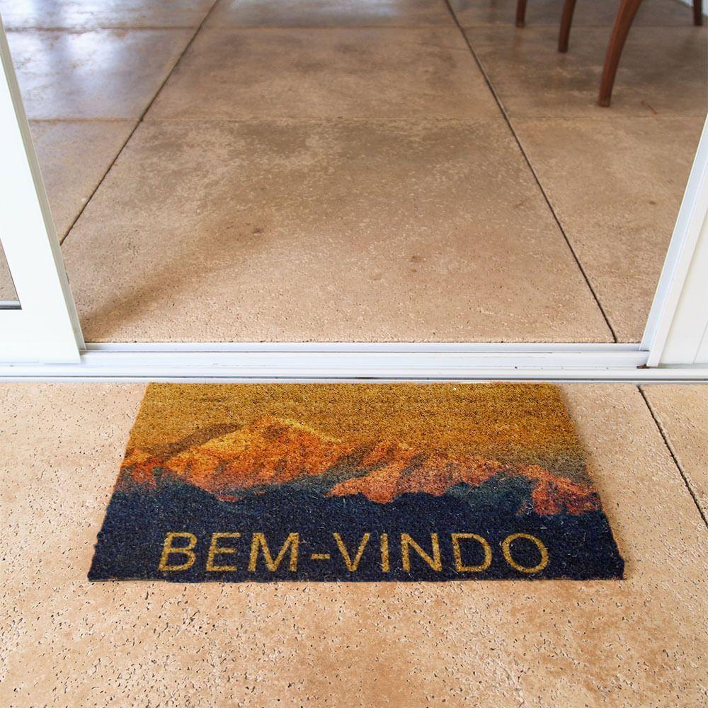 Capacho De Poa Fibra De Coco Digital Montanhas 60x33cm - Uzoo Capacho Fibra De Coco Rt Digital 60x33cm Montanhas - 2