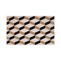 Capacho De Poa Fibra De Coco Geometrico 75x45cm - Uzoo Capacho Fibra De Coco Rt 75x45cm Geometrico - 1